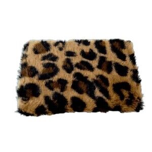 Women's Handbag/Purse/Wallet - Leopard Print Faux Fur Wallet - Brown/Multi